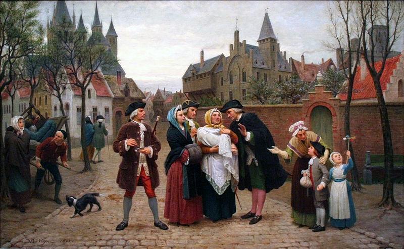 A Baptism in Flanders in the 18th Century, Felix de Vigne